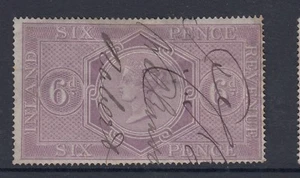 1864 QV Fiscal SGF14 6d Pálido Rojizo Lila Wmk Ancla - Bien usado - Imagen 1 de 2