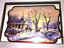 HALLMARK 16 Christmas Cards THOMAS KINKADE Boxed HOLIDAY SLEIGH RIDE Religious