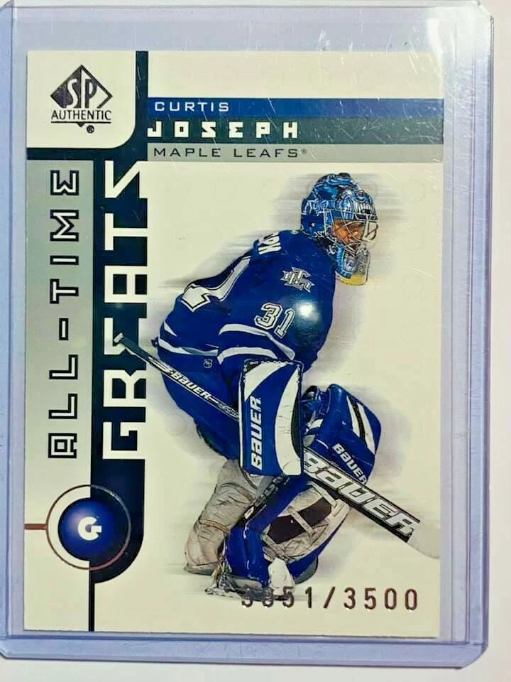  2001-02 SP Authentic #109 Curtis Joseph /3500 All-Time Greats Maple Leafs - Image 1 of 1