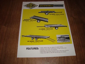 Derco Snowmobile Trailers Information Brochure - Picture 1 of 1