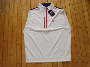 FOOTJOY MEN'S GOLF WHITE PULLOVER HALF ZIP JERSEY VEST SIZE MEDIUM BNWT! - Bild 1 von 12