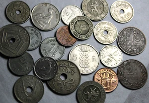 Belgium 20+ Old Coins (1880s-1940s) 1224-134 - Picture 1 of 6
