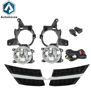 Front Grille Matte-Black For 2013-15 Toyota RAV4 Fog Lights w/Switch&Wiring Pair - Picture 1 of 14