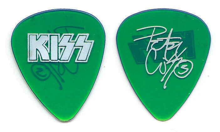 KISS Peter Criss Signature Clear Green Guitar Pick - 2000 Farewell Tour - Image 1 of 1