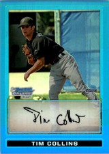 2009 Bowman Chrome Prospects Blue Refractors #BCP134 Tim Collins /150
