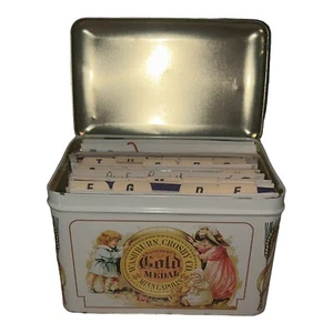 CAJA DE RECETAS DE HARINA MEDALLA DE ORO WASHBURN 1990 CON POSTRES RECETAS ESCRITAS A MANO - Imagen 1 de 7