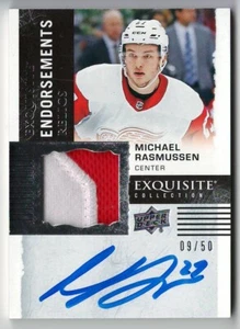 18/19 THE CUP EXQUISITE ENDORSEMENTS #ER-MR MICHAEL RASMUSSEN RC (09/50 - Picture 1 of 2