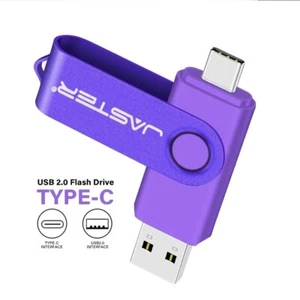 Type-C USB Flash Drive 128GB 64GB 32GB Pen Drive + Keychain Memory Stick Gift - Afbeelding 1 van 13