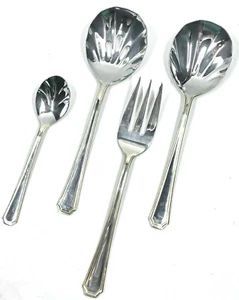 4 Handtuch Servierstücke Beacon Hill Gold Akzent Muschel Löffel Zuckerschale & Fleisch - Bild 1 von 4