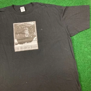 Camicia Vintage Serial Killer Scarface Uomo XXXL Nera Film Promo Etichetta Gigante anni 90 - Foto 1 di 18