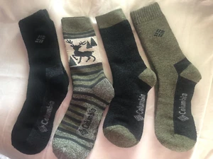 4 Pair Columbia Moisture Control womens Socks  Size 4-10 Black Gray Green - Picture 1 of 12
