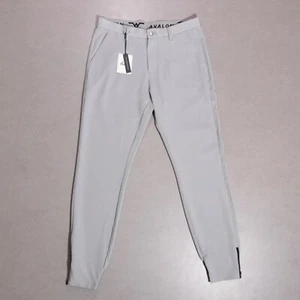 Pantalones de chándal grises con cremallera al tobillo elásticos Avalon Golf Performance 32L (32x31) nuevos con etiquetas - Imagen 1 de 8