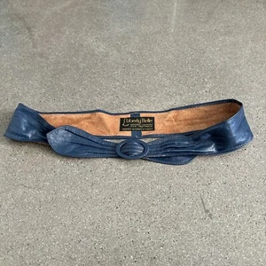 Vntg Liberty Belle blue leather belt made in Canada women’s one size - Picture 1 of 14