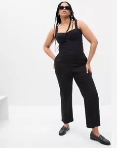 GAP Pleated Linen BOHO Wide-Leg Black Size XXL Pants - MSRP $60 - Picture 1 of 5
