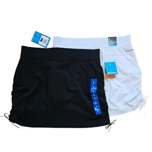 Lot Of 2 Columbia Women's Size L Black White Anytime Casual Omni Shield Skort - Picture 1 of 20