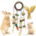 Natural Bunny Rabbit Treats Buuny Chew Toy Cage Accessories Molar Rattan Ring