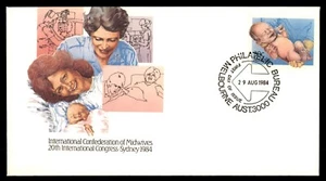 Mayfairstamps Australia FDC 1984 Baby Confederation of Midwives First Day Cover - Picture 1 of 2