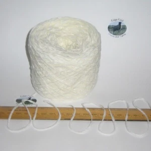 50g balls White 4 ply British Acrylic flat Chenille knitting wool yarn LOTS AV - Picture 1 of 6