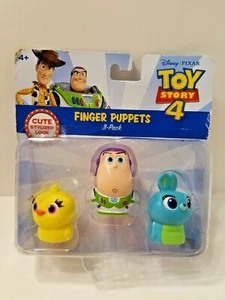 Disney Pixar Toy Story 4 Fingerpuppen 3er Pack Ducky Buzz Lightyear Bunny Neu in Verpackung - Bild 1 von 3