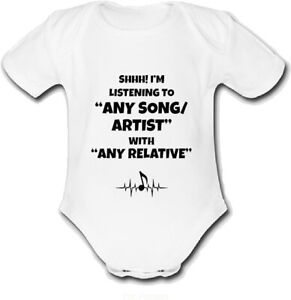 Marc Babygrow Baby vest grow gift music custom personalised Cohn