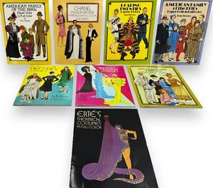 American Fashion Family Paper Dolls Uncut Tom Tierney 1890 & Up Chanel Ertes Lot - Picture 1 of 6