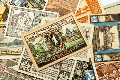 1920-1922 Germany Notgeld (Emergency Money) 25pc - Street Scenes & Landmarks - Image 1 of 3