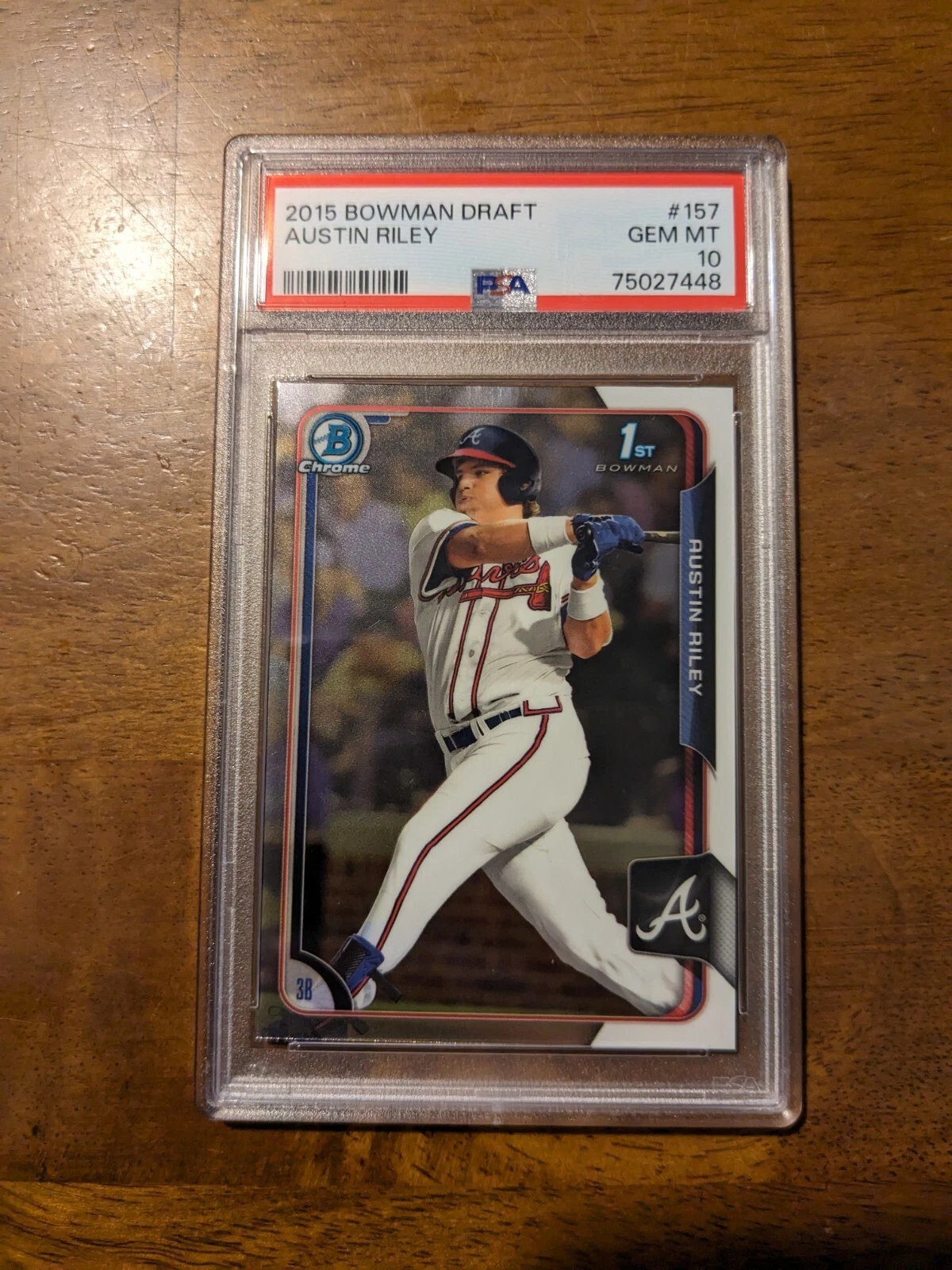 2015 Bowman Chrome Draft Austin Riley #157 PSA 10 Gem Mint