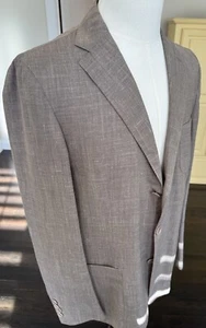 NWT! $3895 LORO PIANA Virgin Wool Silk Flax Andorra Jacket US 44 IT 54 Italy - Picture 1 of 16