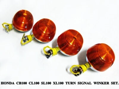 Fit HONDA CB100 CL100 SL100 SL125 XL100 XL125 TURN SIGNAL WINKER SET PLASTIC Foto 1 de 4