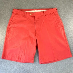 Men's Peter Millar Size 35 Watermelon Pink Cotton Shorts Chino Casual Summer - Picture 1 of 11