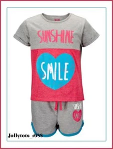 Mädchen T-Shirt & Shorts 2-teiliges Outfit Sommer Set 4-5 Jahre NEU - Bild 1 von 2