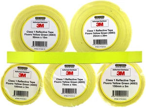 3M Fluro Yellow Green (4083) Diamond Grade Class 1 Reflective Tape (25mm, 50mm, - Picture 1 of 30