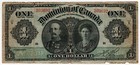 1911 BILLET DE BANQUE GRAND TAILLE DOMINION DU CANADA 1 DOLLAR 303692 JOLI BILLET