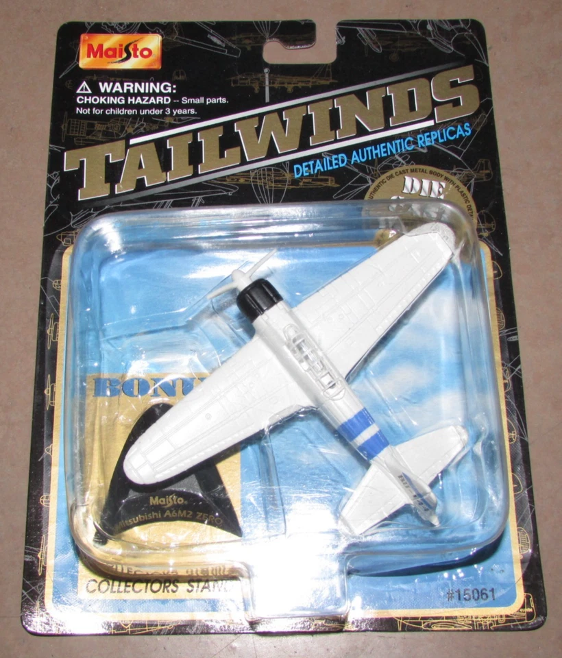 Avião militar branco japonês Mitsubishi A6M2 fundido zero Maisto Tailwinds - Imagem 1 de 1