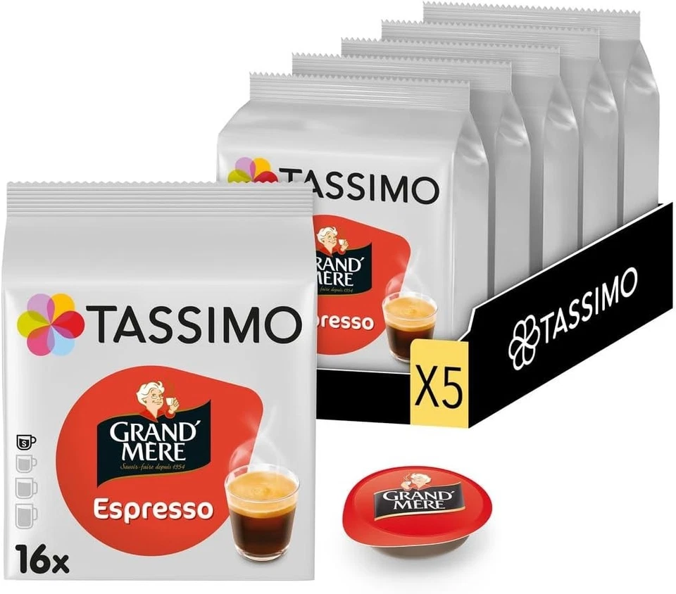 Tassimo Coffee Pods Grand Mere Espresso 5 Packs (80 Drinks) - Photo 1/1