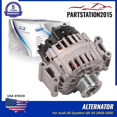 New Alternator 140A For Audi A5 Quattro Q5 V6 2008-2010 06E903016Q 06E903016QX - Image 1 of 4