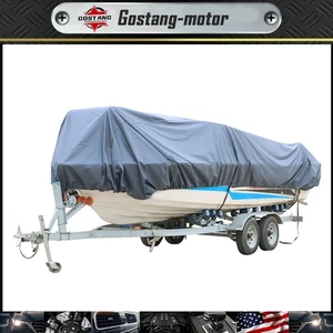210D Waterproof Heavy Duty Trailerable Boat Cover Fishing V-Hull 20-22ft - Bild 1 von 20