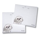 Shih Tzu Sticky Notes Notepad - Tan Puppy Cut - 100 Sheets