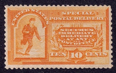 US Scott E3, 1893 Special Delivery, 10c orange, NH MINT - Image 1 of 2