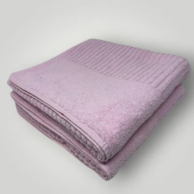 Vintage Towel Wamsutta Heritage Made in USA Cotton Blend Pink Sculpted Ribbed - Image 1 of 4