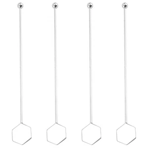 4 Pezzi Aste Agitatori Tè per Bevande Bartending Stick Bastoncini Riutilizzabili - Foto 1 di 12