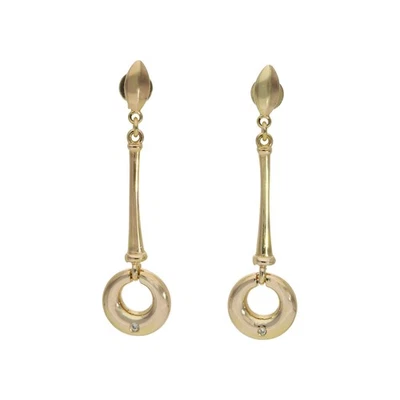 Gold Ohrhänger 333 mit Diamant, Second Hand, wie neu 25324865 getragen - Bild 1 von 3