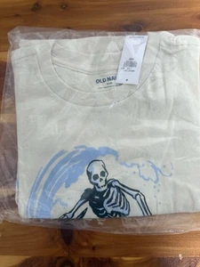 Boys Old Navy Shirt Size M/8 Surfs Up Tan - Picture 1 of 3