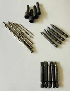 Makita verschiedene Bohrer, Sechskant, Flach-/Sternschrauben-Set & Ladegerät für Bohrmaschine 6041D - Bild 1 von 7