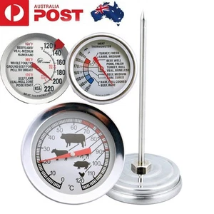 Analogue Meat Kitchen Thermometer Food Temperature Probe Stainless Steel - Picture 1 of 15