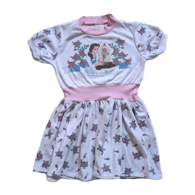 RARO Vestido Vintage Años 90 La Bella y la Bestia, Bella, Disney. Talla 5/6  Foto 1 de 4