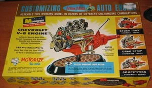 Monogram Customizing Auto Engine Chevrolet 283 V8 Kit # PE92 1/8? 1960 Issue 60 - Picture 1 of 22