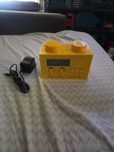 Authentic Lego Yellow Brick Portable Radio Alarm clock with AC/DC power supply - Picture 1 of 4