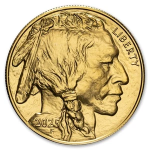 2025 1 oz American Gold Buffalo Coin BU - $50 US Gold .9999 Fine - Picture 1 of 3