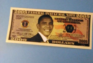 BILLETE DE DÓLAR PHONY PLAY - BILLETE FEDERAL OBAMA 2009 - PRESIDENTE BARAK OBAMA - Imagen 1 de 4